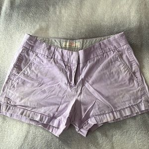 Purple JCrew Chino Shorts